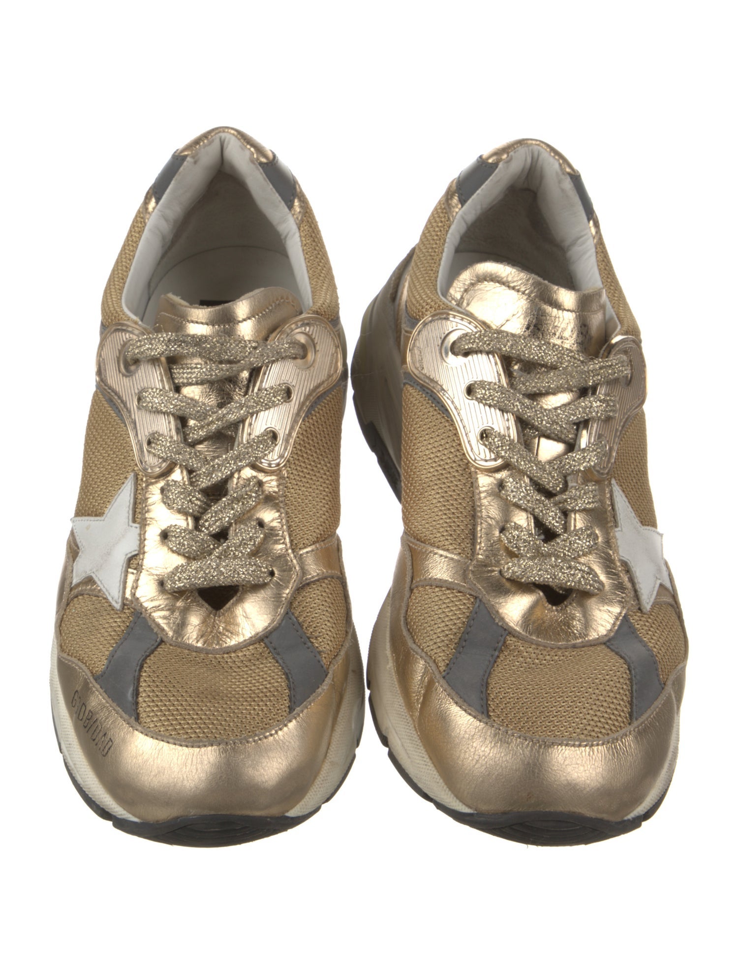 Golden Goose Printed Mesh Accents Sneakers